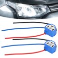 thumbnail image 1 of Ceramic Female Socket, Stable Transmission 1800℉ Heat  Less Loss Wire Harness Connector With 1mm² Wire For Fog Lights For LED Headlight, 1 of 8