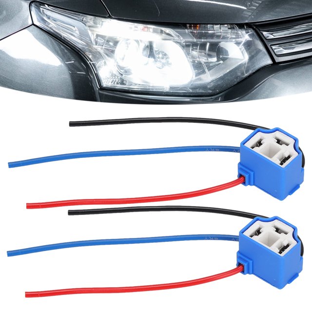 Ceramic Female Socket, Stable Transmission 1800℉ Heat Less Loss Wire Harness Connector With 1mm² Wire For Fog Lights For LED Headlight