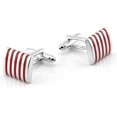 thumbnail image 2 of Gemelos cuadrados para hombre en caja de regalo Gemelos de rayas plateadas para hombre Gemelos de joyería para bodas Camisas Bailes Fiestas Vacaciones Aniversarios Vestidos, 2 of 4