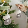thumbnail image 2 of yulier 2 Pcs Mini Plush Christmas Stockings, 3.93 Inch Cute Little Xmas Stockings Hanging Ornaments Christmas Tree Decorations, Small Christmas Stockings Pendants, Gray, 2 of 6