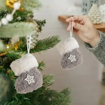 Festive Mini Stocking Decor - 10cm Hanging Socks for Holiday Mantel/Tablescape (Rope Embellished)