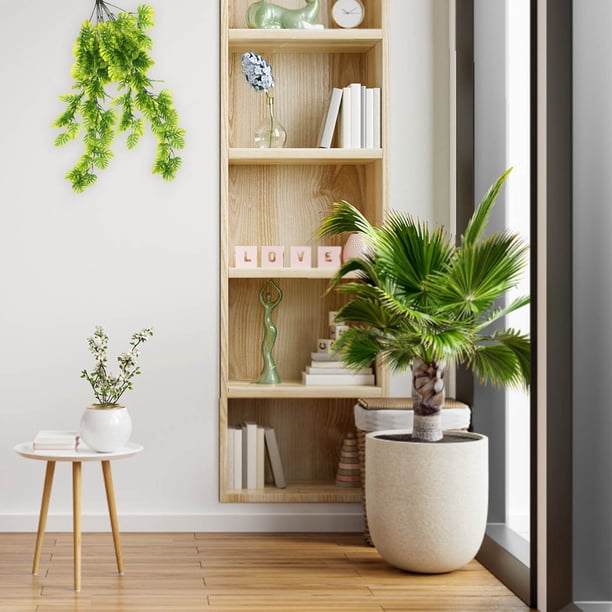 KAKOWELY 2Ud Planta Artificial Monstera Colgante De Rattan Verde Para Adornos Y Ambientación
