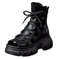 thumbnail image 1 of asddcavvf Spring New Hollow Out Roman Sandals Thick Sole Versatile Fish Mouth Sandals For Women, 1 of 9