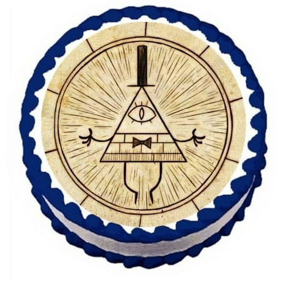 7.5" Round Pre-Cut Gravity Falls Eye Birthday Edible Image Cake Topper By TNCT