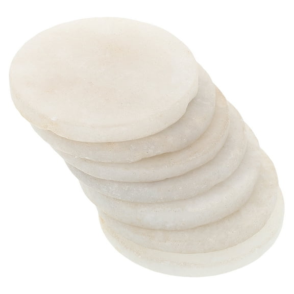 FRCOLOR  8 Pcs Smooth Stones for Painting Desktop Rock Lattice Child White