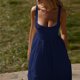 thumbnail image 4 of Mini vestido con tirantes para mujer, sin espalda, con tirantes finos, sin mangas, para vacaciones FLhrweasw Nuevo, 4 of 9