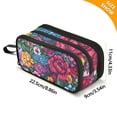 thumbnail image 4 of FORMRS Pencil Case with 3 Compartments Zipper Pouch, Elementary School Level and up, Charming Floral Pattern, 4 of 8