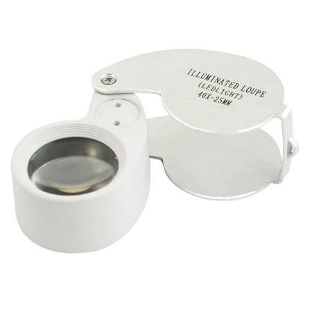 Unique Bargains Pocket Light Illuminated Magnifier Jewelry Eye 40X Magnifying Loupe