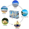 thumbnail image 4 of DIXRUYEE Beach Cooler Travel Tote Bags Beach Bag Fashion Ocean Breeze Regatta Printed, 4 of 7
