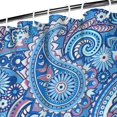 thumbnail image 3 of Blue Paisley Pattern Shower Curtain 36"x72" ,Bathroom Decorative Shower Curtains Set with 12 Hooks,Modern Waterproof Washable Shower Curtain, 3 of 6