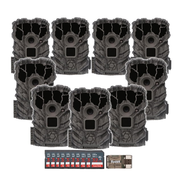 Cámara Stealth Cam Browtine de 14 MP (paquete de 9) con tarjeta de memoria de 32 GB