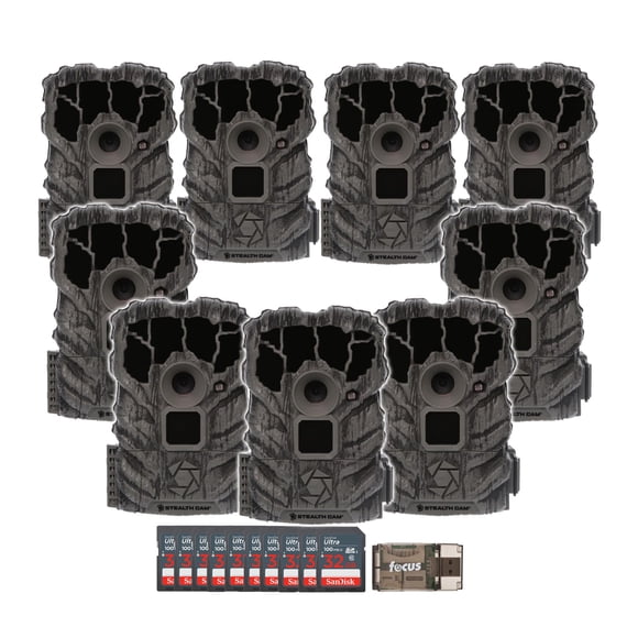 Cámara Stealth Cam Browtine de 14 MP (paquete de 9) con tarjeta de memoria de 32 GB