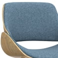 thumbnail image 5 of Simpli Home Malden Bentwood Dining Chair with Wood Back in Light Wood in Denim Blue Linen Look Fabric, 5 of 12