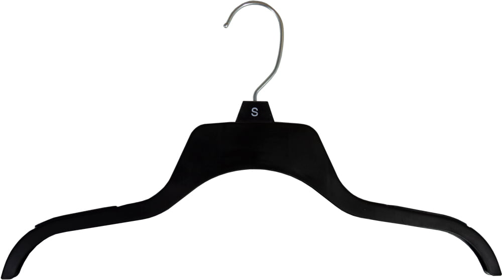 Black Hangon Combo Set Plastic Shirt&Pants Hangers 19 Inch & 14 Inch 10 Pack 