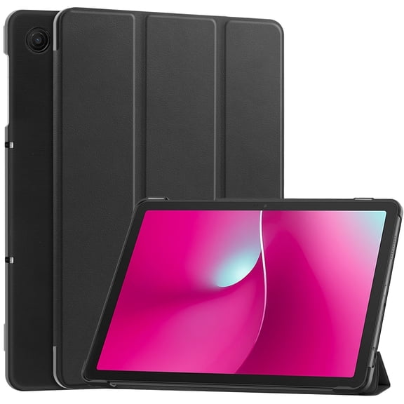 Dteck Case for T-Mobile Revvl Tab 2 (2025) Tablet 10.1 inch, Slim Lightweight Trifold Stand Shockproof Cover,Black
