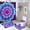 style-2, variant on Colorful Floral Rabbit Mandala Art Shower Curtain Set Modern Bathroom Decor Mats 4pcs Fabric Bathroom Curtain Slip Floor Rug Toilet Lid