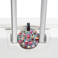 thumbnail image 3 of Ice Cream 2pcs PU Leather Round Bag Tags with Privacy Cover and Name ID Tag - Suitcase Tags for Travel Luggage, Handbags, Backpacks, School Bags, 3 of 6