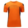 thumbnail image 4 of Mens T-Shirts Summer Color Block Quick Drying Round Neck Short Sleeve Fitness Training Breathable Sports Fashion Tops Pullover Sportwear,Orange,M,Tee Shirts, 4 of 6