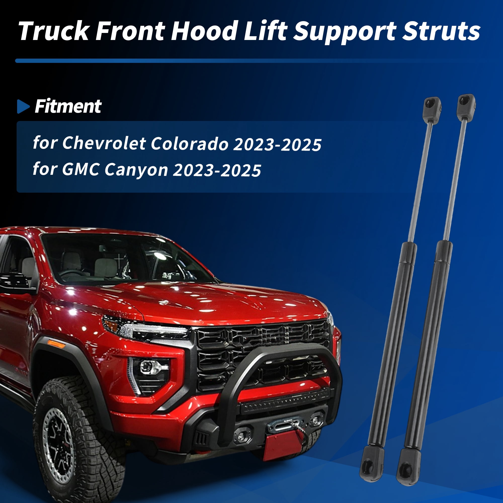 Unique Bargains No.21-16014-0 Hood Lift Supports Struts for Chevy Colorado for GMC Canyon 2023 2024 2025 Front Bonnet Gas Struts Springs Shocks