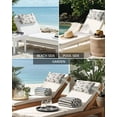 thumbnail image 4 of Western Cowboy Outdoor Head Resting Pillows with Insert Retro Brown Desert Ethnic Horse 2 Pack Waterproof Lumbar Pillows with Adjustable Elastic Strap for Patio Recliner Chaise Beach Chair, 12"x20", 4 of 4