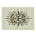 thumbnail image 1 of Compass Cutting Board, Vintage Nautical Themed Graphic of Engraved Style Drawn Windrose, Decorative Tempered Glass Cutting and Serving Board, in 3 Sizes, by Ambesonne, 1 of 2