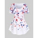 thumbnail image 1 of Camiseta Talla Extra Patriótico con Estampado de Bandera de Estados Unidos Rosegal Camisetas tallas grandes, 1 of 5