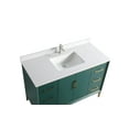 thumbnail image 3 of VSD 48in Single Sink Freestanding Bath Vanity in Green with White Cultured Marble Top, 3 of 4