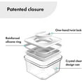 thumbnail image 2 of NEOFLAM Airtight Smart Seal Food Storage Container (Set of 3) | Crystal Clear Body | Modular, Stackable, Nestable Design (2.7L, Square), 2 of 7