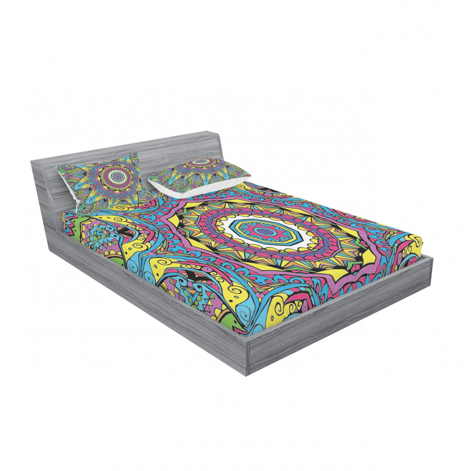 Enoqunt Housses de si/ège de voiture Power color/é Floral Hippie symbolique 60S Kitsch Paisley Retro Set de 2 protecteurs