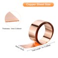 thumbnail image 2 of Uxcell Red Copper Flashing Sheet 1 Roll Pure Copper Strip Copper Flashing Metal Foil Plate 1m x 50mm x 1mm, 2 of 6