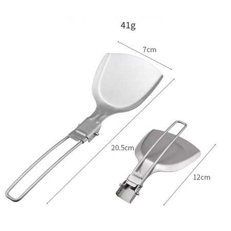 

Stainless Steel Camping Folding Spoon Paddle Foldable Tableware Soup Ladle