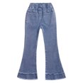 thumbnail image 2 of IEFIEL Kids Girls High Waist Flared Jeans Casual Trousers Bootcut Denim Pants Blue 7-8, 2 of 7
