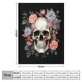 thumbnail image 4 of Nawypu  Skull Throw Blanket, Sugar Skulls Flowers Warm Blanket for Sofa Couch Bed Chair, 4 of 6