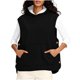 thumbnail image 2 of HongQid Womens Sherpa Fleeve Hooded Vest Sleeveless Hoodies Fall Winter Fluffy Tops with Pockets, 2 of 9