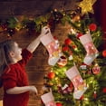 thumbnail image 2 of 2PCS LED Christmas Stockings- 18in Pink Gnome Stocking Holders Light Fireplace Tree Hanging Ornament for Kids Family Decoration Xmas Holiday Party Decor, 2 of 7