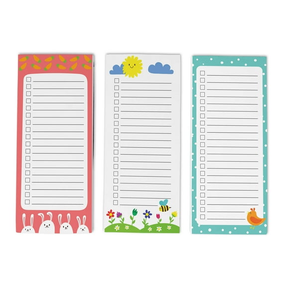 Inkdotpot Pack of 3 Magnetic Fridge To-Do List Notepads- Magnetic Memo Pads For Refrigerator-(50 Sheets Each)-RR