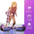 thumbnail image 4 of HOVERSTAR Crystal Light Wheel Hoverboard, 6.5 inch New Version Bluetooth Hover Board, Chrome and Design Color Self-Balance Electric Scooter, 4 of 5