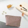 thumbnail image 5 of Yonrjhukm Woolen Knitted Cosmetic Bag, Striped Color-blocked Makeup Organizer, Portable Multi-functional Pencil Case, Soft Yarn Fabric for Cosmetics & Stationery Storage, 5 of 8