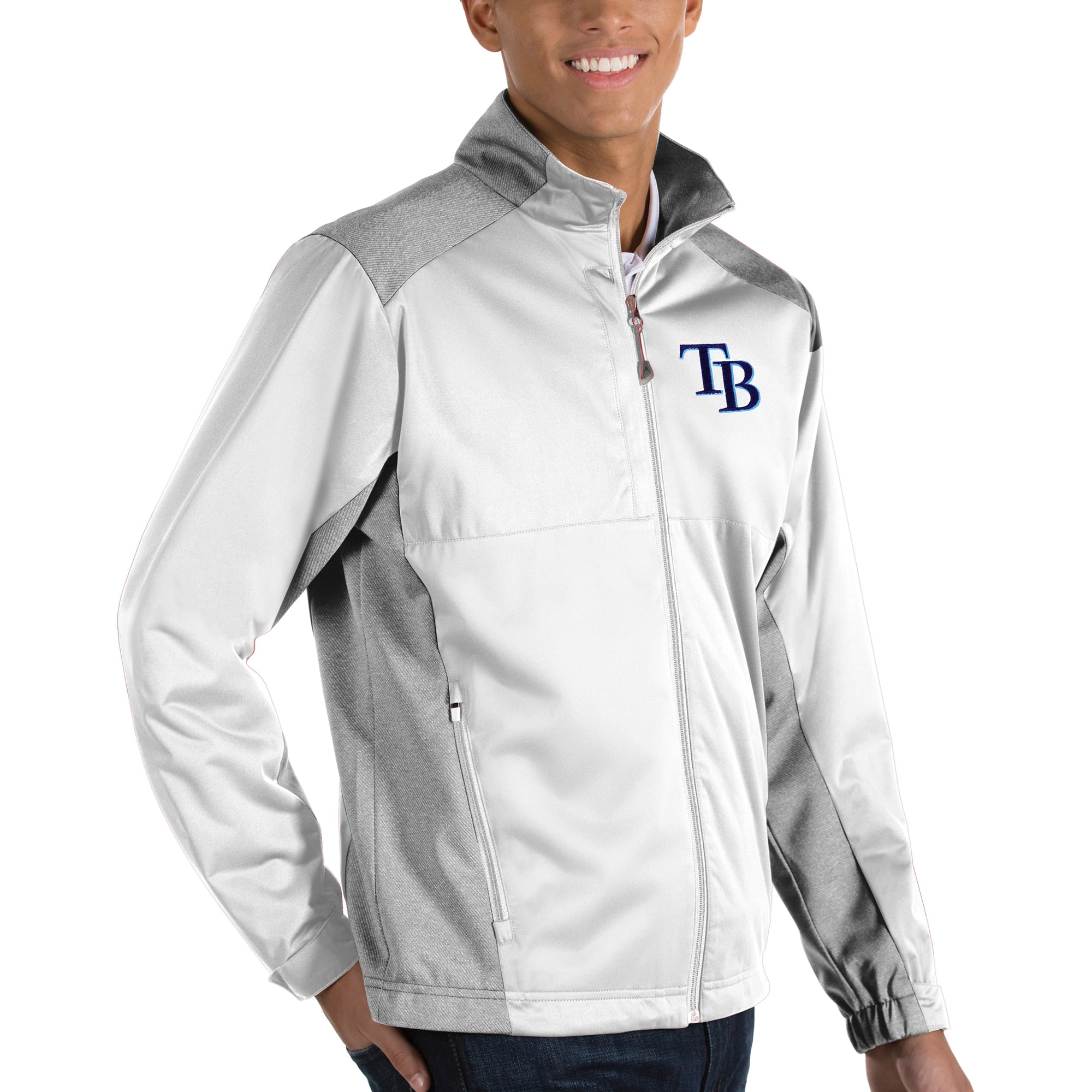 Tampa Bay Rays Antigua Revolve Full-Zip Jacket - White - Walmart.com
