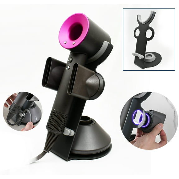 Hair Dryer Stand Holder for Dyson Supersonic Hair Dryer, Hair Blow Dryer Stand Rack Organizer Compatible for Dyson Supersonic Hair Dryer, Diffuser, Nozzle