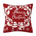 thumbnail image 5 of Christmas Pillow Covers Christmas Tree Snowflake Decorative Red White Throw Pillow Covers Winter Farmhouse Decoration 18x18 inch, 5 of 5