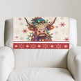 thumbnail image 2 of TSOVTHRID Highland Cattle Snoweflake Print Headrest Covers for Recliners Waterproof Sofa Headrest Protector Couch Stain Resistant Furniture Protector for Home Christmas Decor 17x27 in, 2 Pieces, 2 of 7