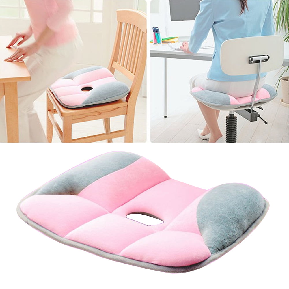 Home Office Beauty Hip Push Up Seat Chair Cushion Soft Rebounded Velvet Yoga Pad 
