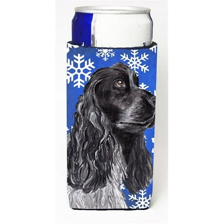 

Cocker Spaniel Blue Snowflake Winter Michelob Ultra bottle sleeves For Slim Cans - 12 oz.