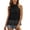 Black, variant on Women's Blouse Lace Hollow Halter High Neck Sleeveless Pullover Elegant Casual Tank Top