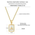 thumbnail image 3 of Stainless Steel Necklace for Women Letter Yellow Gold Plated Long Necklace, 3 of 5