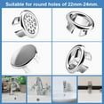 thumbnail image 6 of Bathroom Basin Sink Round Overflow Cover Chrome Finish, Corrosion Resistance ABS Plastic Material For Bathtubs Sinks Basins Toilets In Bathrooms Kitchens Shopping Malls Hotels, 6 of 7