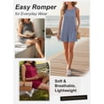 thumbnail image 5 of Anygrew Rompers for Women Casual Short Sleeve Oversized Athletic Workout Reversible Hot Shot Tee Romper Deep Pockets, 5 of 6