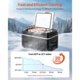 thumbnail image 3 of KFFKFF Car Refrigerator, DC 12/24V AC100-240V Compressor Electric Cooler, -4°F to 68°F Car Fridge with APP Control, 23 QT Cars Freezer, 3 of 9