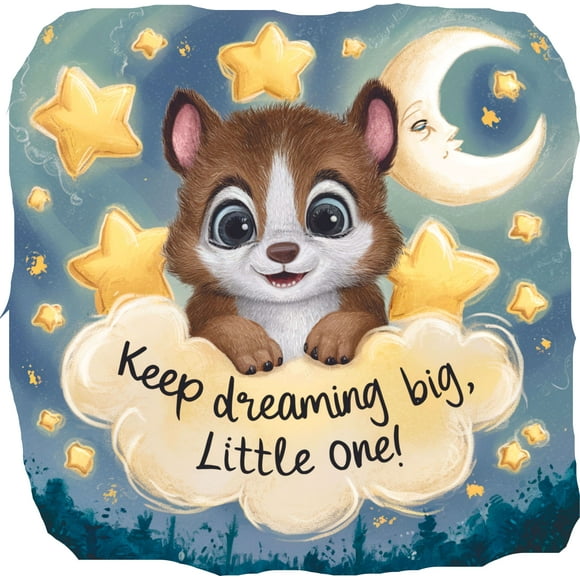 Keep Dreaming Big, Little One Quote Moon and Stars Kids Room Bedroom Wall Decal Wall Décor Vinyl Sticker Size: 20 x 20